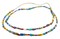 The Bead Chest Christmas Beads: Vintage African Love Glass Beads, Turquoise Medley, Authentic Multicolor, Full Strand
